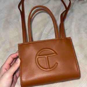 Small Tan Teflar Shopping Bag